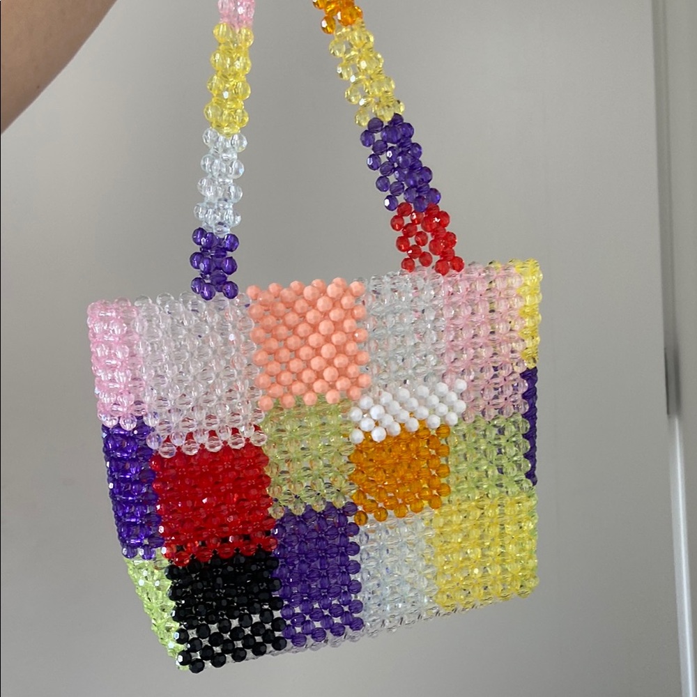 Multicolored Beaded Handbag